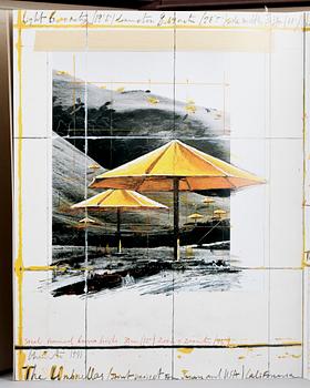CHRISTO, mapp, "The umbrellas", sign o numr. 106/400.