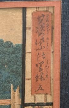 Kunisada Utagawa (Toyokuni III) color woodcut print Japan mid 19th Century.