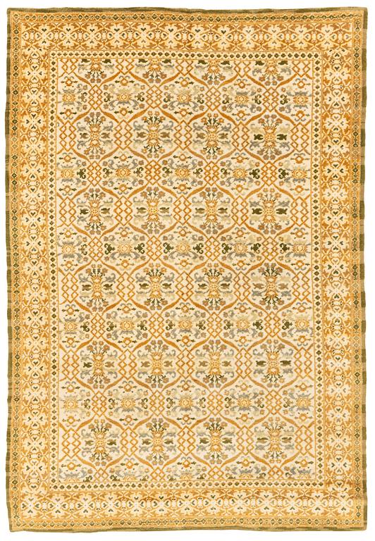 A semi-antique 'Cuenca' style spanish Madrid carpet. ca 293 x 196 cm.