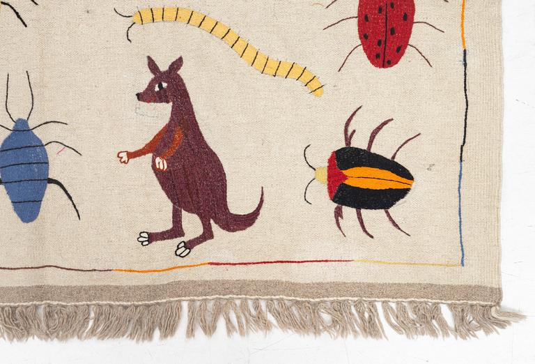 A hand-embroidered kilim rug, c. 171 x 123 cm.