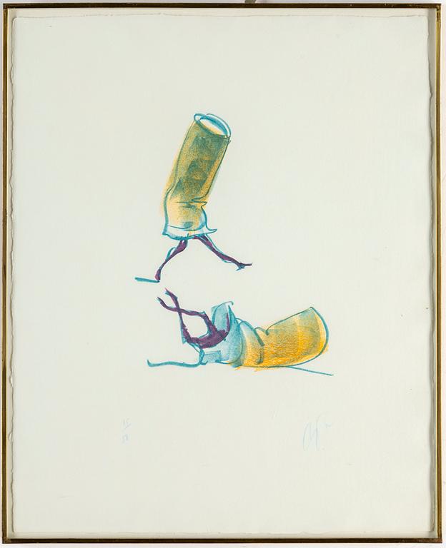 CLAES OLDENBURG, lithograph, 1972, signed with blue crayon and dated 15/50.