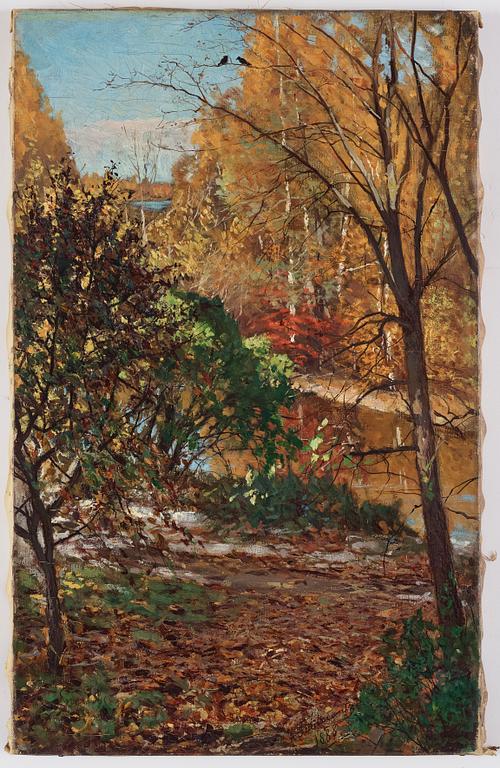 Axel Fahlcrantz, Autumn landscape, Engelsberg.