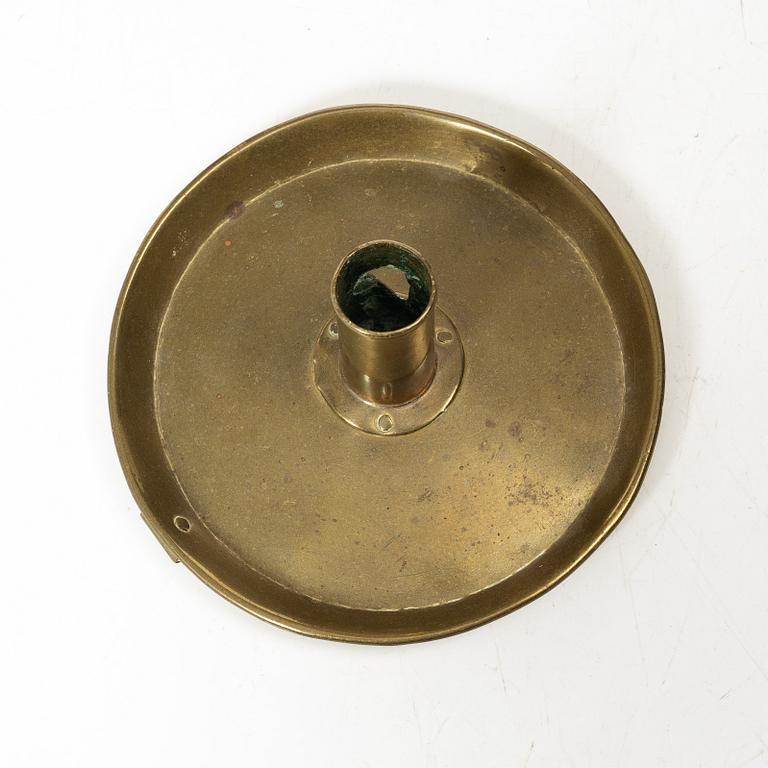 Mässingsföremål, fem stycken, 1700 - 1800-tal.