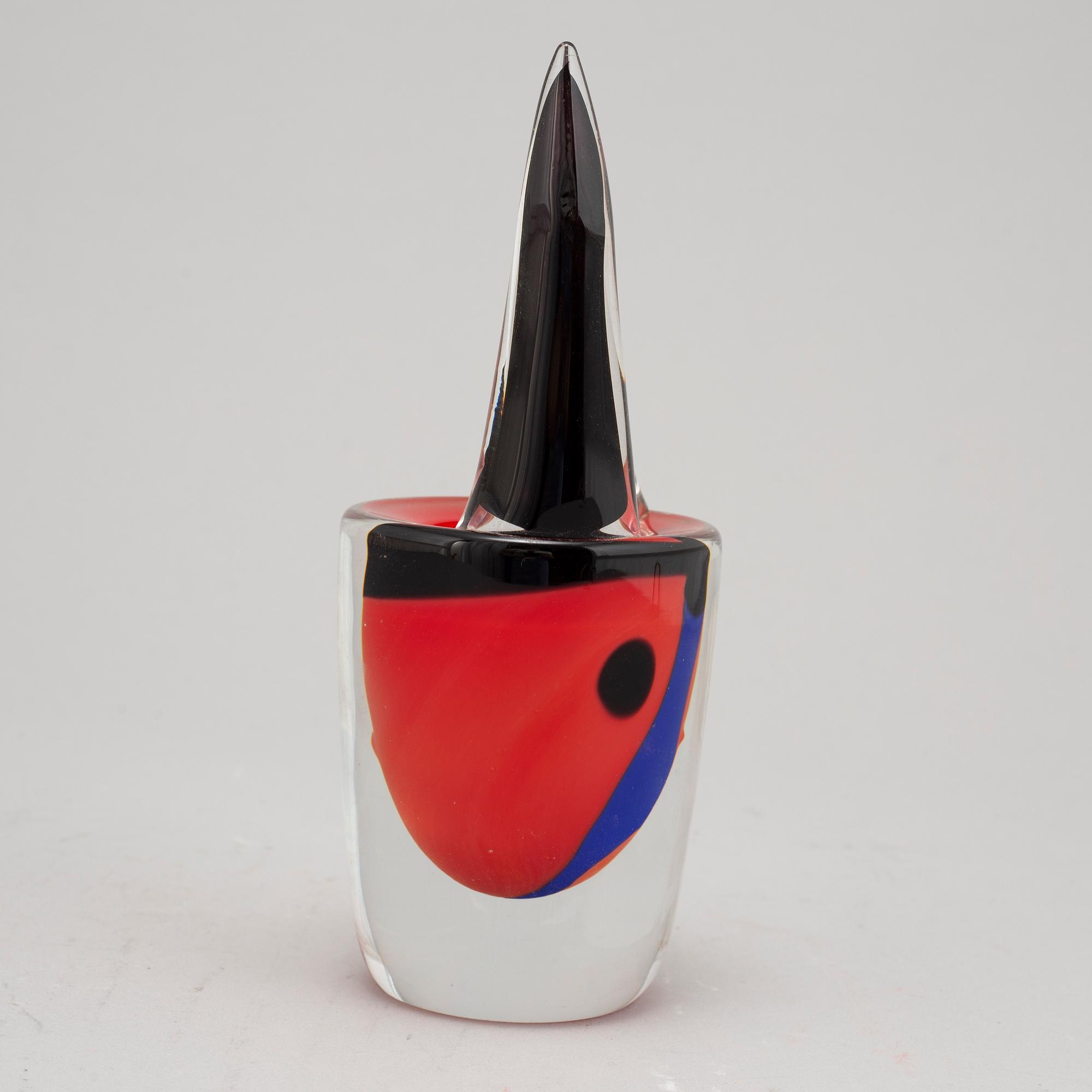 Erik Höglund, a glas sculpture/vase from Strömbergshyttan 1991.