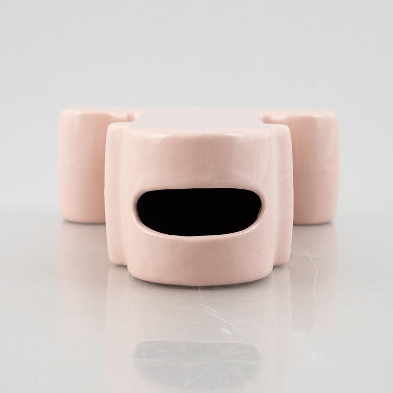 Ettore Sottsass, a "Shiva" glazed ceramic vase, B.D. Barcelona, post 1973.