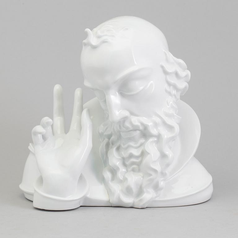 A porcelain bust of Christ from Staats Fachschule, Karlsbad, Czechoslovakia.