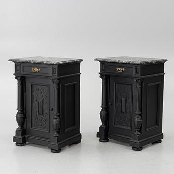 Pair of cabinets/bedside tables, circa 1900.