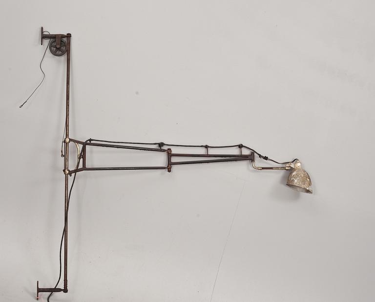 VÄGGLAMPA, industridesign. 1900-tal.