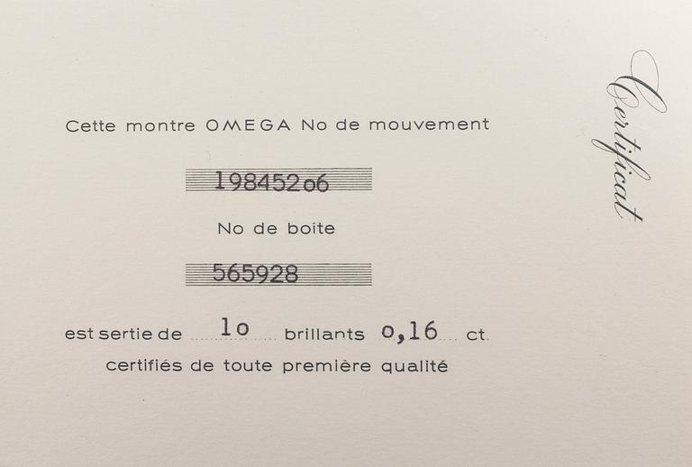 OMEGA, Saphette, armbandsur, 15,4 mm.