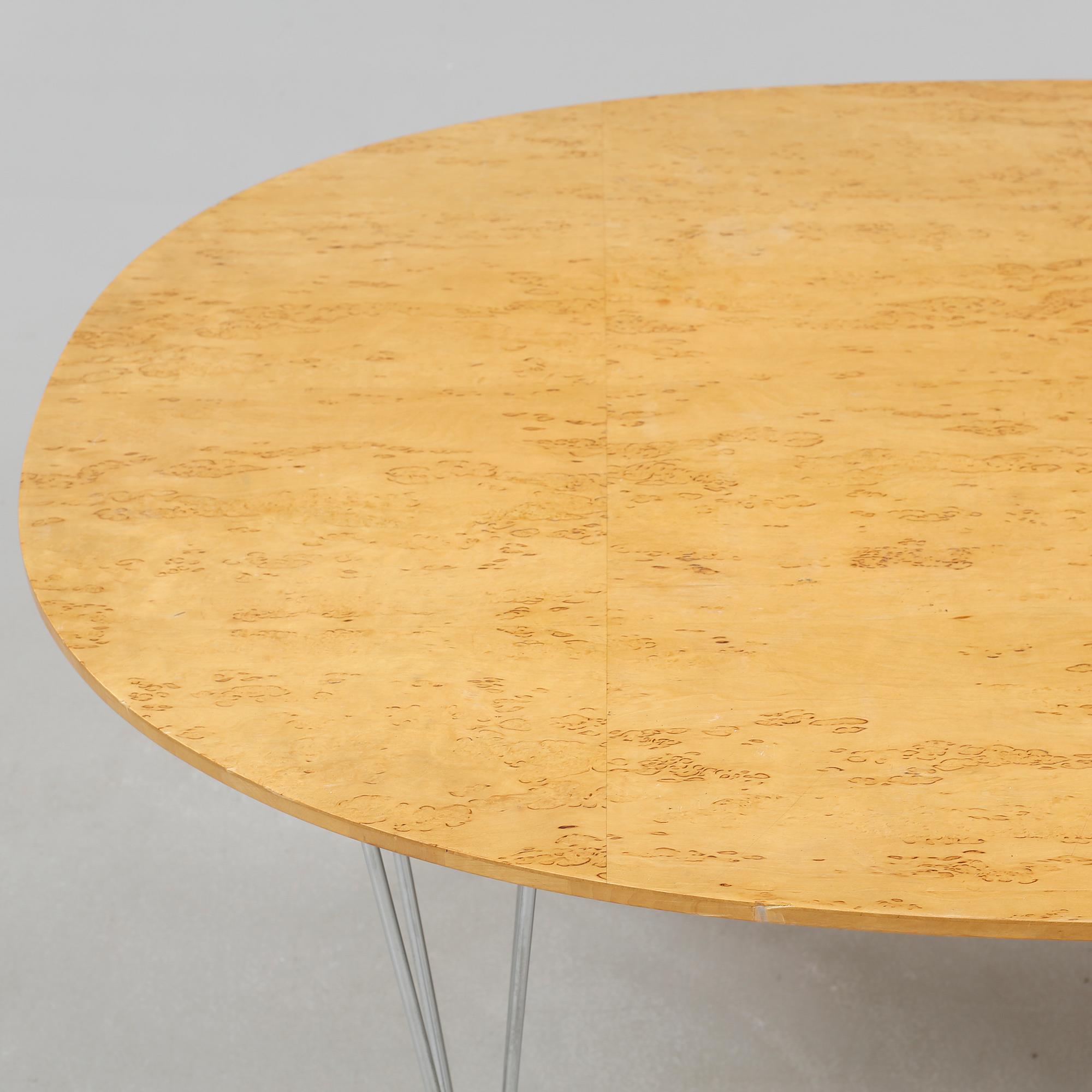 A dining table by Bruno Mathsson and Piet Hein, model "Superellips" for Mathsson Internation, late 20th century.
