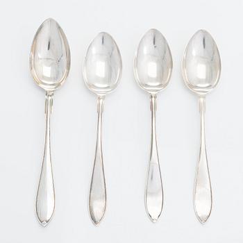 Silver cutlery, 25 pcs, model 'Svensk spets', Luleå and Stockholm  1925-45.