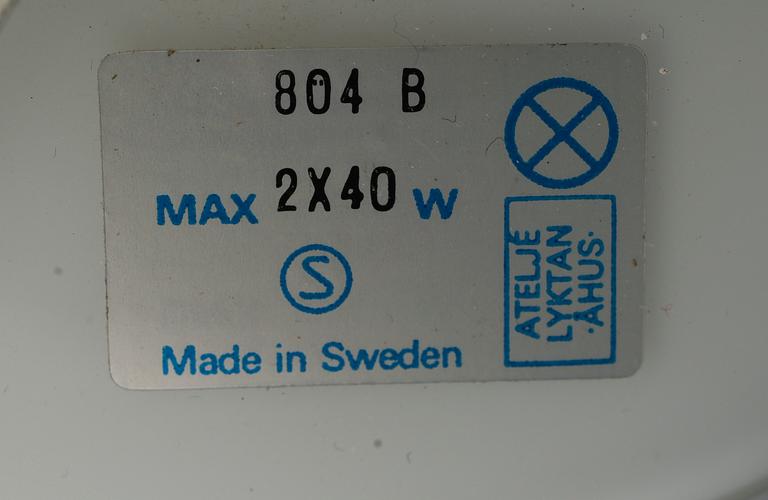 BORDSLAMPA, glas och plast, "Fungus", Anders Pehrson, Ateljé Lyktan, Åhus.