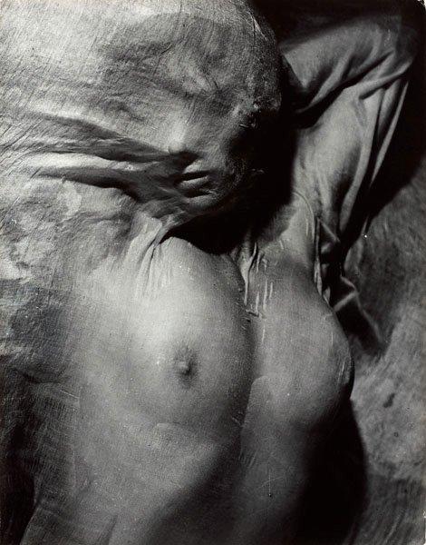 Erwin Blumenfeld, "Nude under wet Silk", ca 1937.