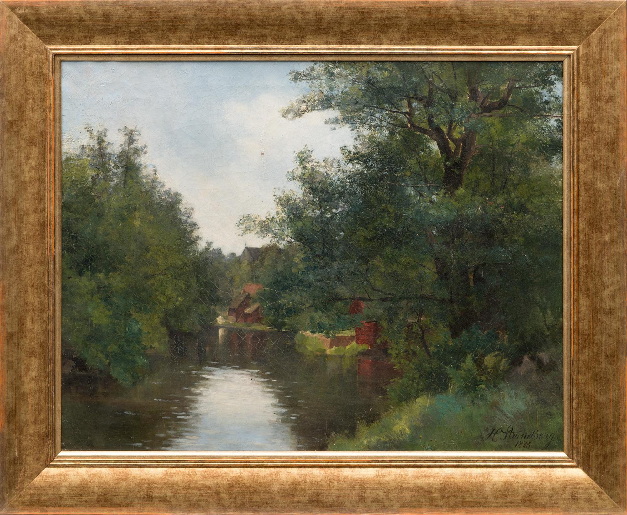 HEDVIG STRANDBERG, olja på duk, signerad och daterad 1883.