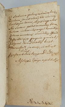 BÖCKER, 2 st, bla "Promptuarium Connubiale hoc est Thematum...", av Felix Bidembach, Tübingen 1605.