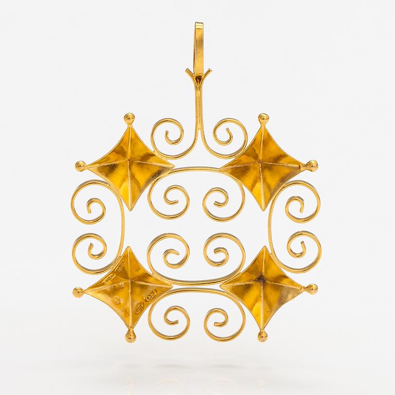 Riipus, 14K kultaa. Westerback, Helsinki 1969.