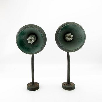 Hans Bergström, a pair of wall lamps Ateljé Lyktan, late 20th century.