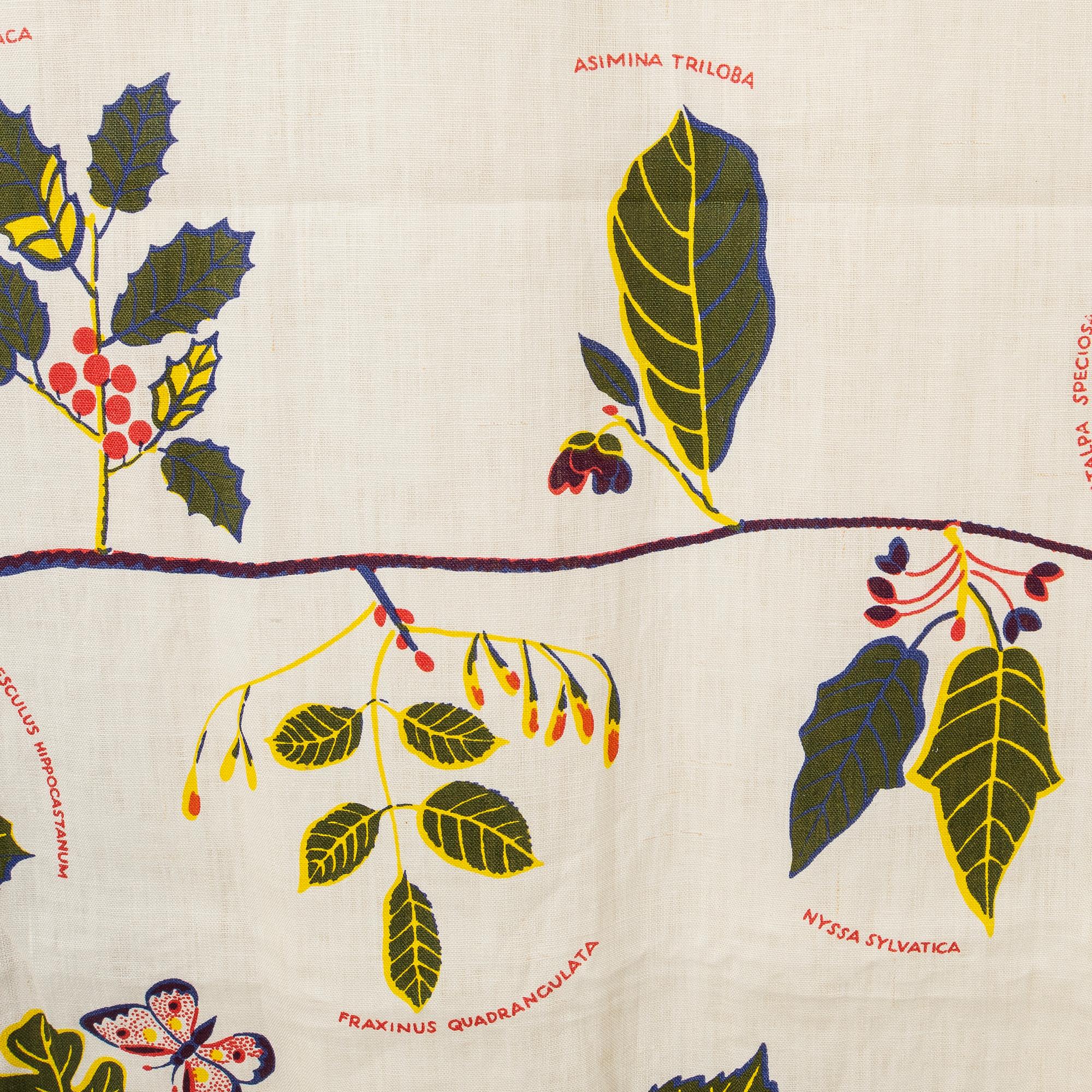 Josef Frank, curtains, a pair, "US Tree", Svenskt Tenn Company.