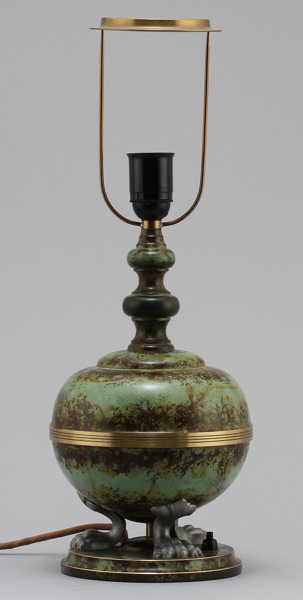 BORDSLAMPA, art deco, 1900-talets andra kvartal.