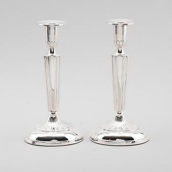 LJUSSTAKAR, 1 par, silver, K&EC, Göteborg, 1955.