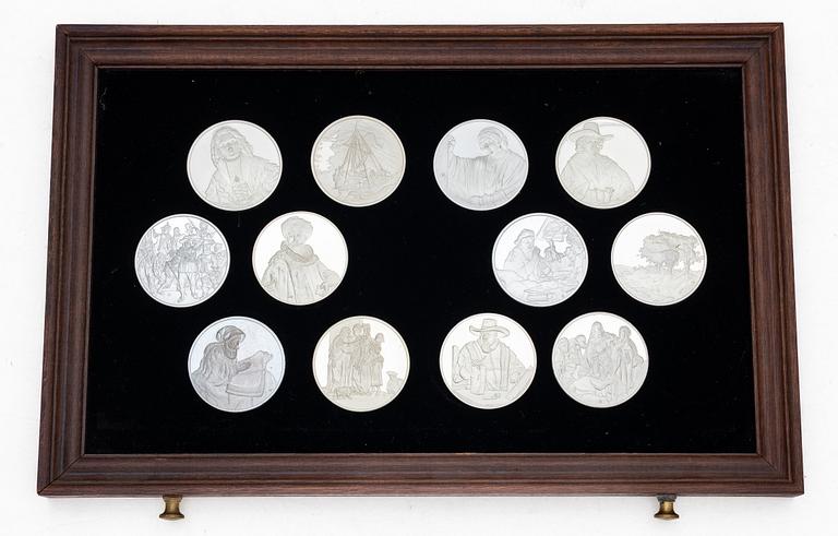"Rembrandt in silver", 50 collector medals in sterling silver, Franklin Mint Ltd.