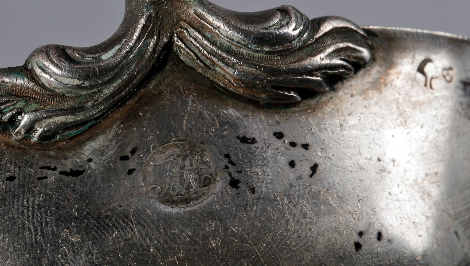 SOPPSLEVAR, 2 st, silver, Lagerdahl, Eksjö, 1808 samt Linköping 1832.