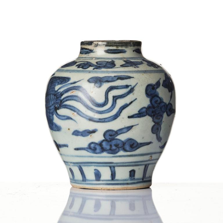 A blue and white jar, Ming dynasty, Jiajing, 16th century.