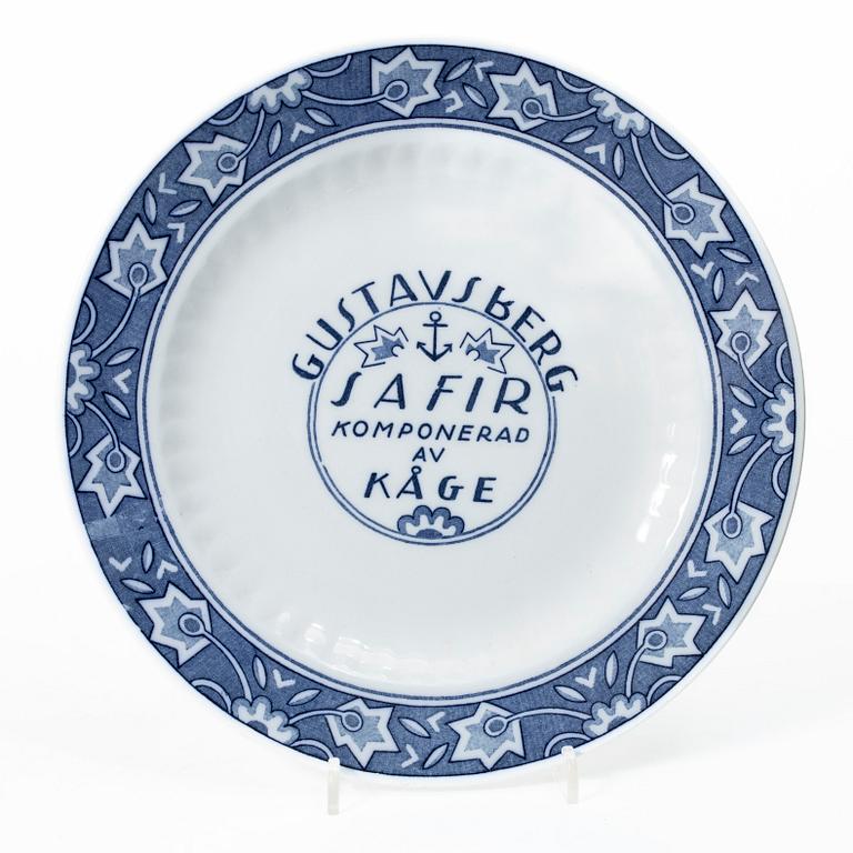 Wilhelm Kåge, Five test plates, porcelain and stoneware, Gustavsberg, 1920s-50s.