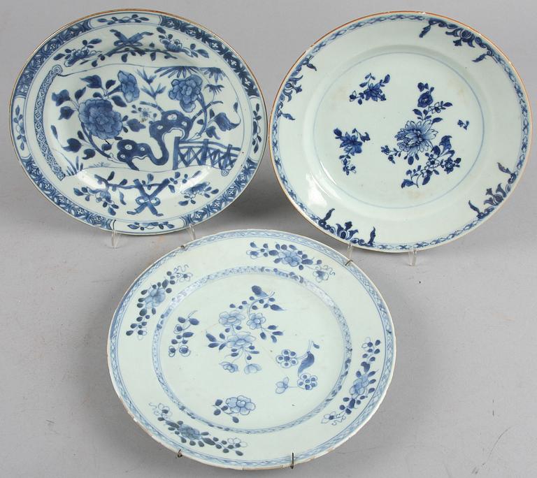 TALLRIKAR, 6 st, porslin, Kina, 1700-tal.