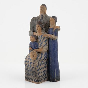 Lisa Larson, a stoneware sculpture of a family, Gustavsberg, Sweden ca 1980 (blurred date).