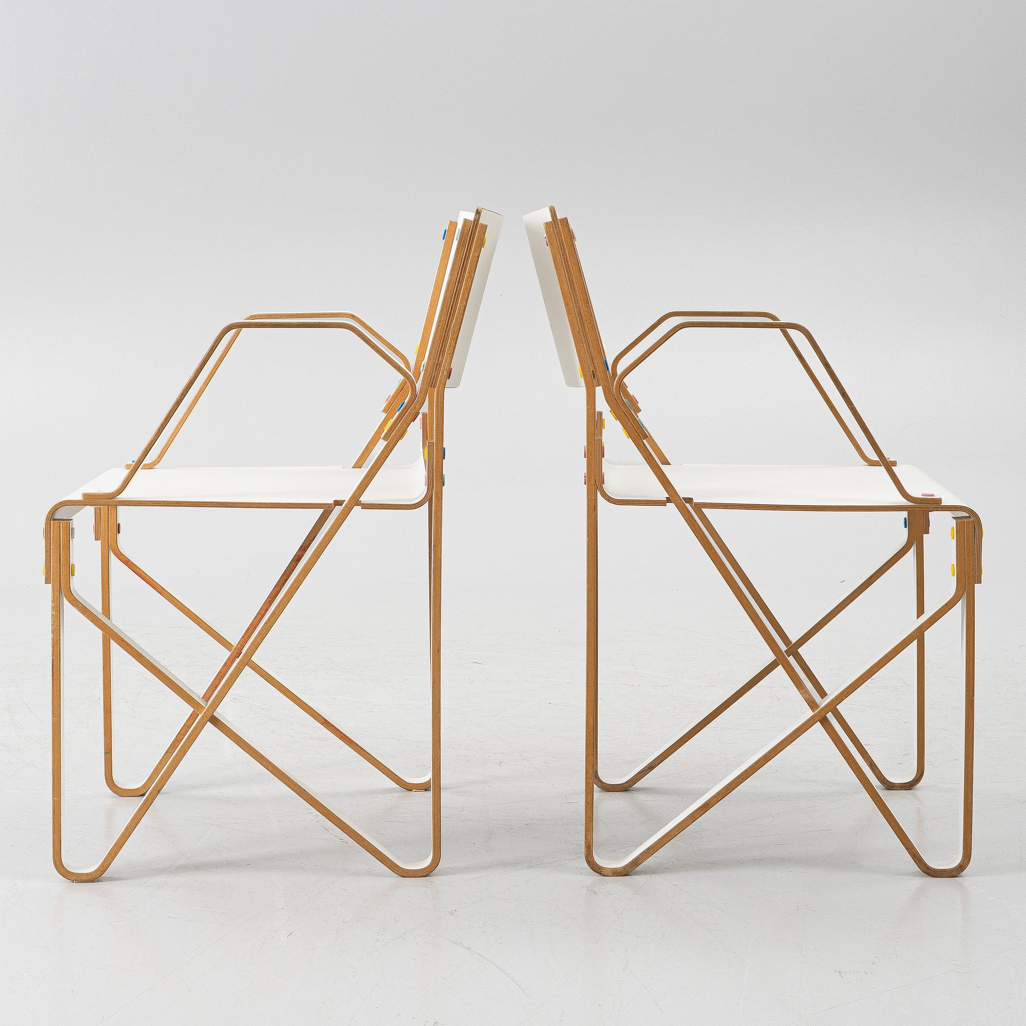 Lars Liljekvist, a pair of armchairs, 2000s.