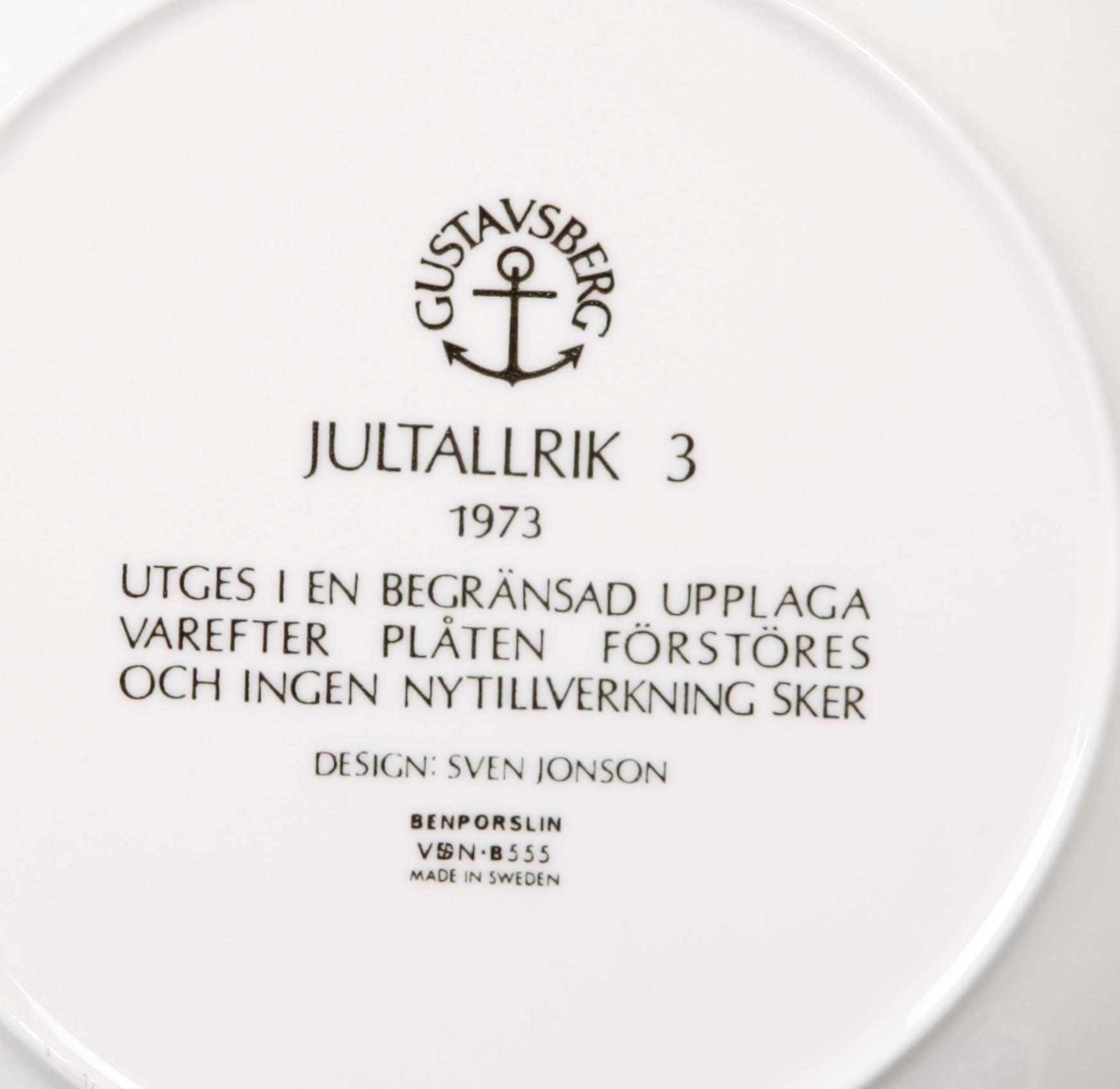 JULTALLRIKAR, 13 st, porslin, Gustavsberg.