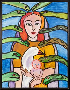 Ulrica Hydman-Vallien, Mother with child, snakes and goose.