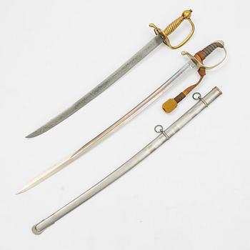 Two swords, presumably 19th century.