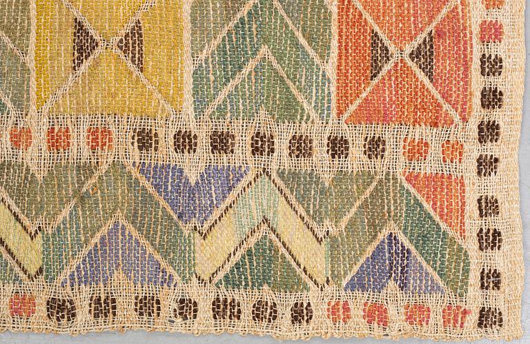 Märta Måås-Fjetterström, a drape, "Rågen", flat weave, ca 224,5-227 x 108-110 cm, signed MMF.