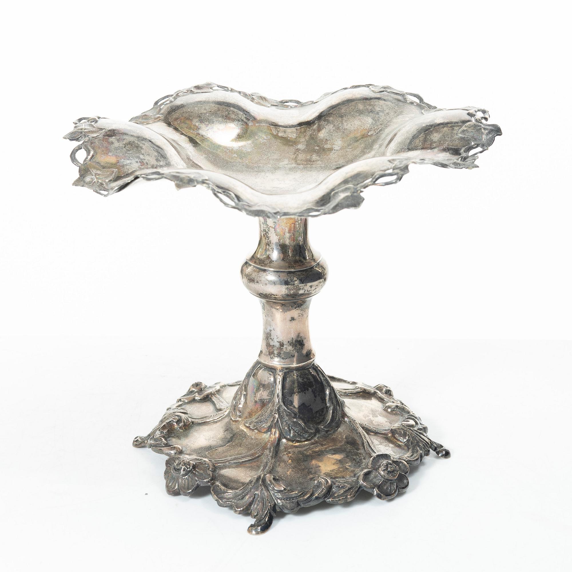 Carl August Löndberg, a silver confectionery bowl, Västervik 1864.