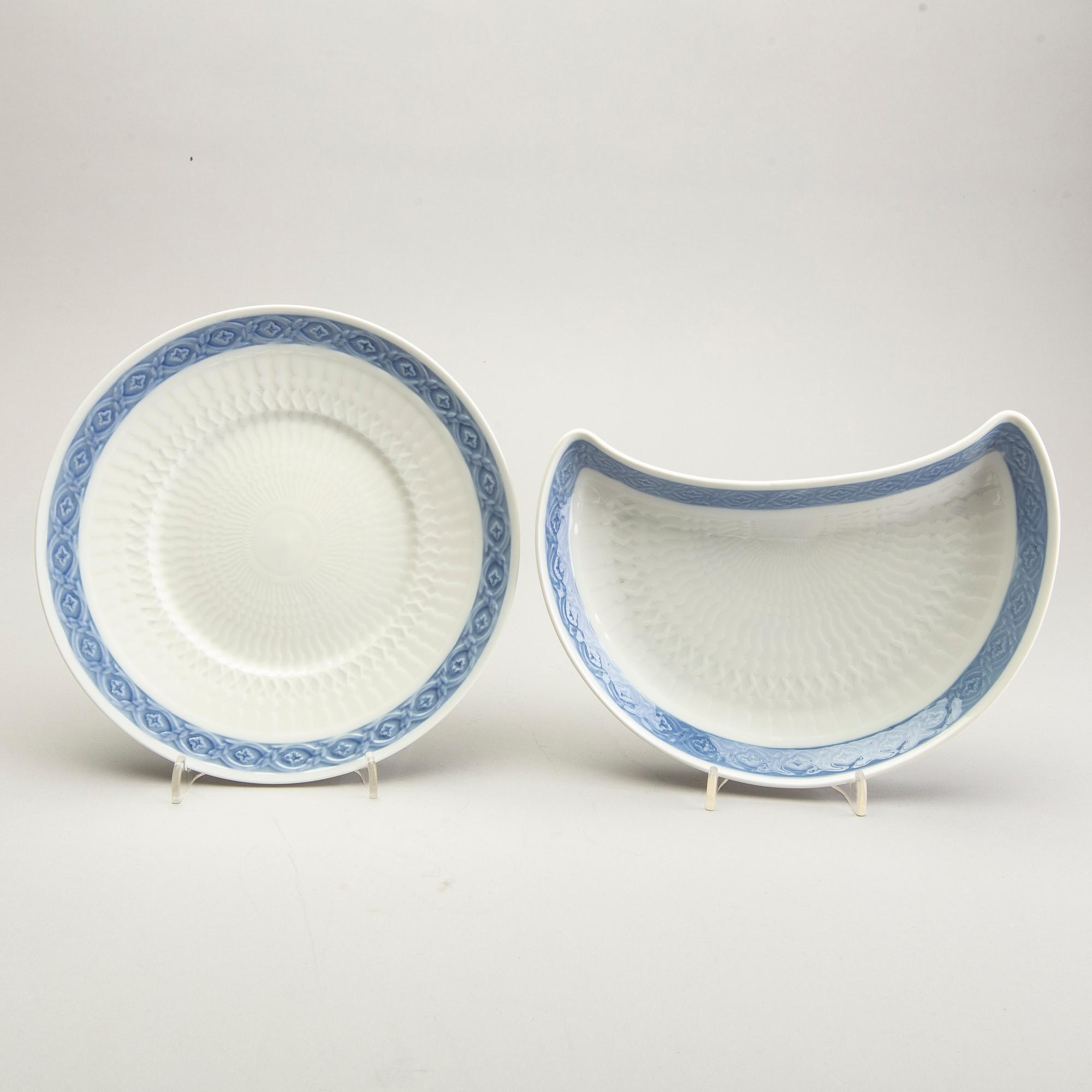 Arnold Krog servis 42 dlr "Blå vifte" Royal Copenhagen Danmark porslin 1900-talets andra hälft.