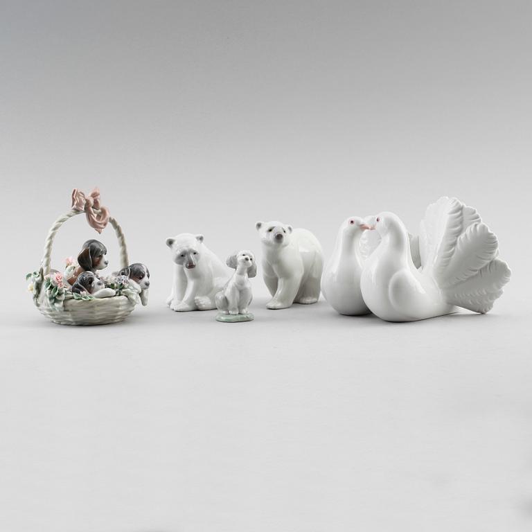 FIGURER, 5 delar, porslin, Lladro, Spanien.