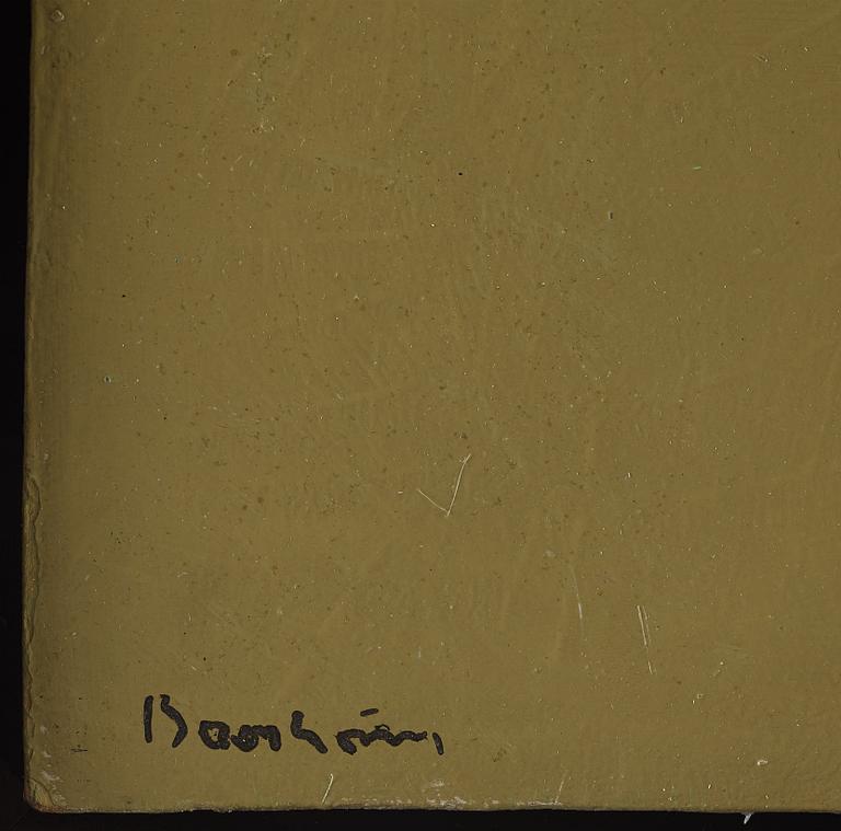 HARRY BOOSTRÖM, olja på pannå, signerad Booström, daterad -54 a tergo.