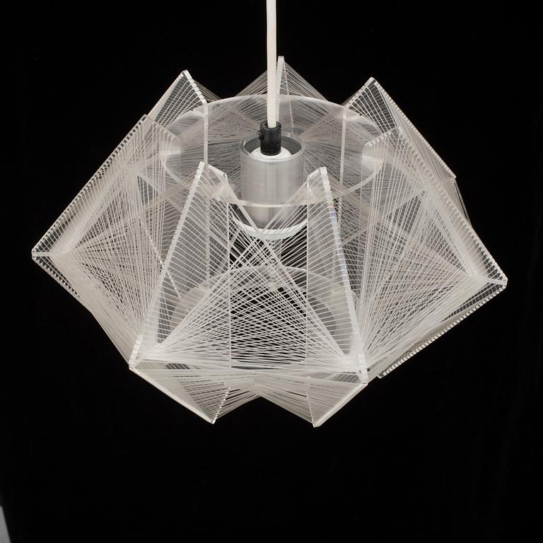 TAKLAMPOR, ett par, plexi-glas och nylon tråd, 1960-tals.