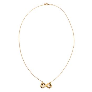 Tiffany & Co, Paloma Picasso, a "Double Loving Heart" necklace in 18K gold.