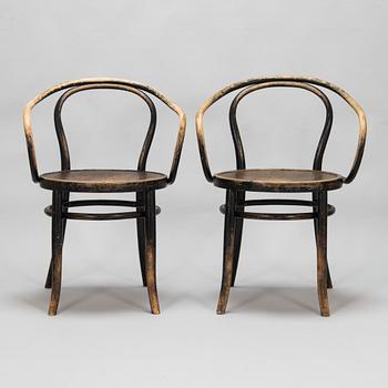 Thonet, stolar, 4 st, modell 209, efter 1920.