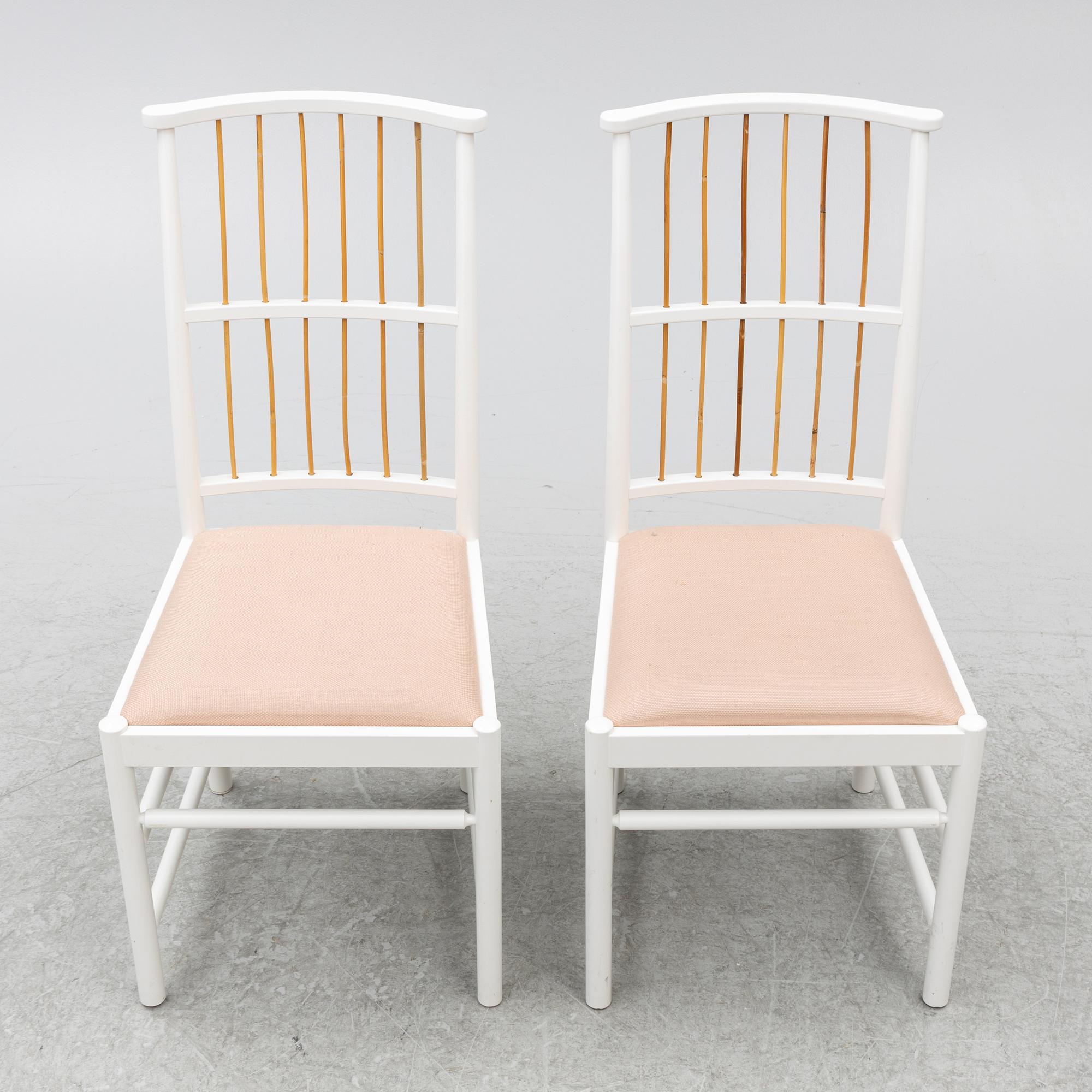 Josef Frank, Chairs, 4 pcs, model B 2025, Svenskt Tenn, after 1985.
