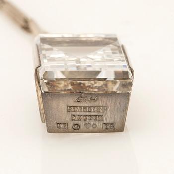 Ateljé Stigbert, Necklace with rock crystal and bracelet, sterling silver, 1949.