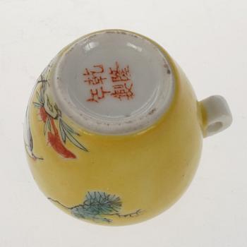 PARTI SKÅLAR samt FÅGELSKÅLAR, 5+15 st, porslin. Kina Republik (1912-1949).