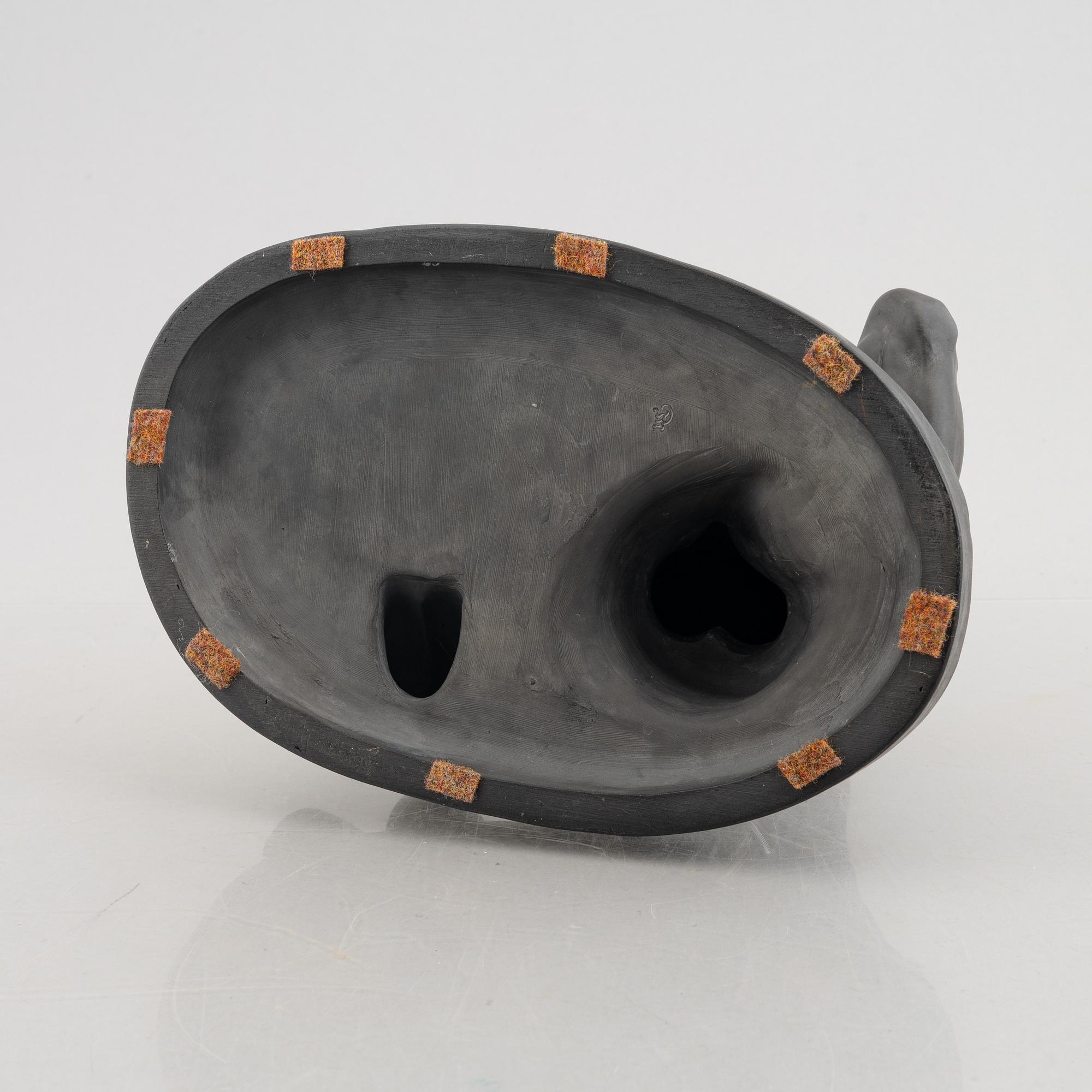 Stephan Sinding, after, a basalt sculpture, "To mennesker", 20th century.