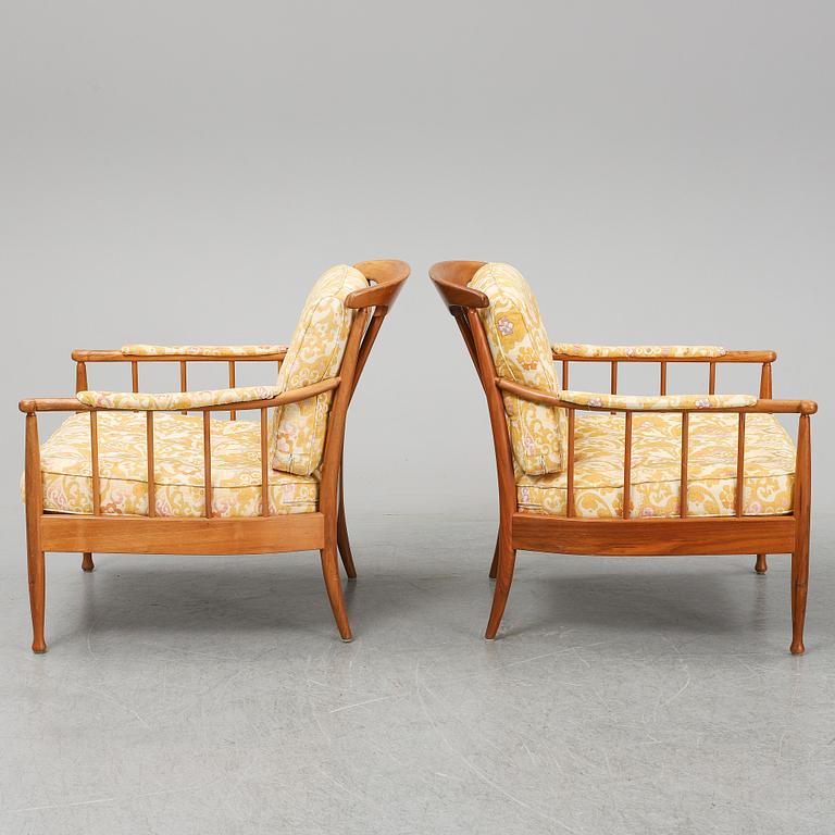 A pair of easy chairs 'Skrindan' by Kerstin Hörlin-Holmquist, OPE.