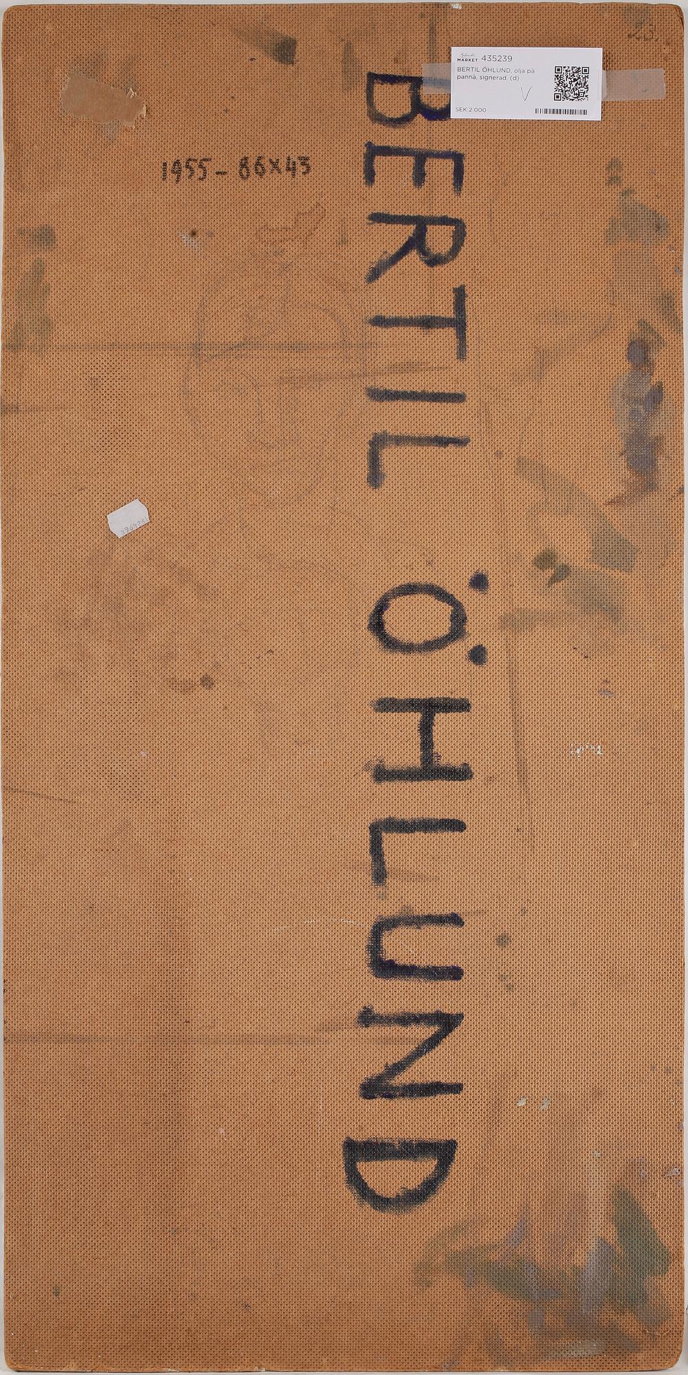 BERTIL ÖHLUND, olja på pannå, signerad.