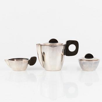 Folke Arström, a three-piece silver-plate coffee service, GAb, Sweden, 1930's-40's.