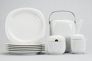 SERVISDELAR, 9 delar, porslin, "Suomi", Timo Sarpaneva, Rosenthal Studio-linie.
